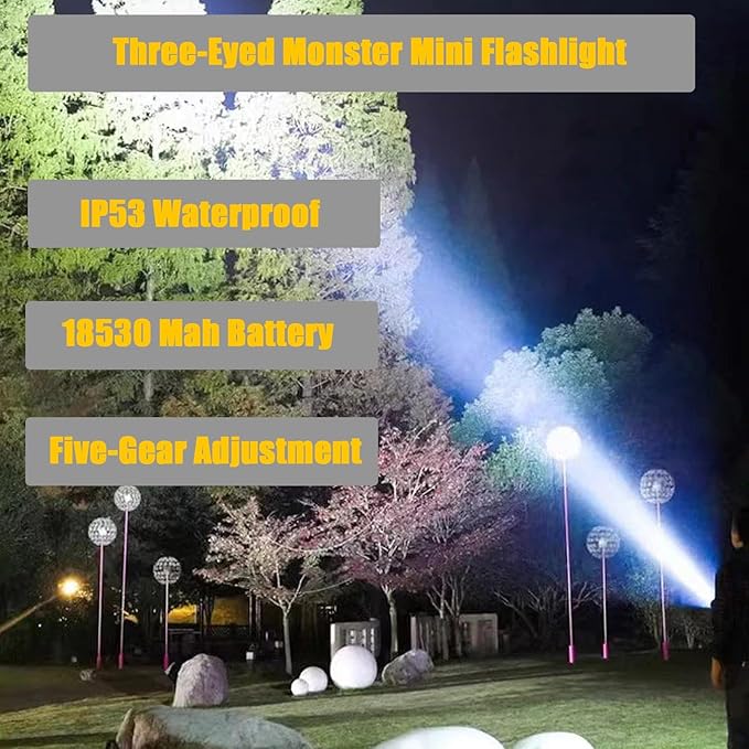 Three-Eyed Mini LED flashlight