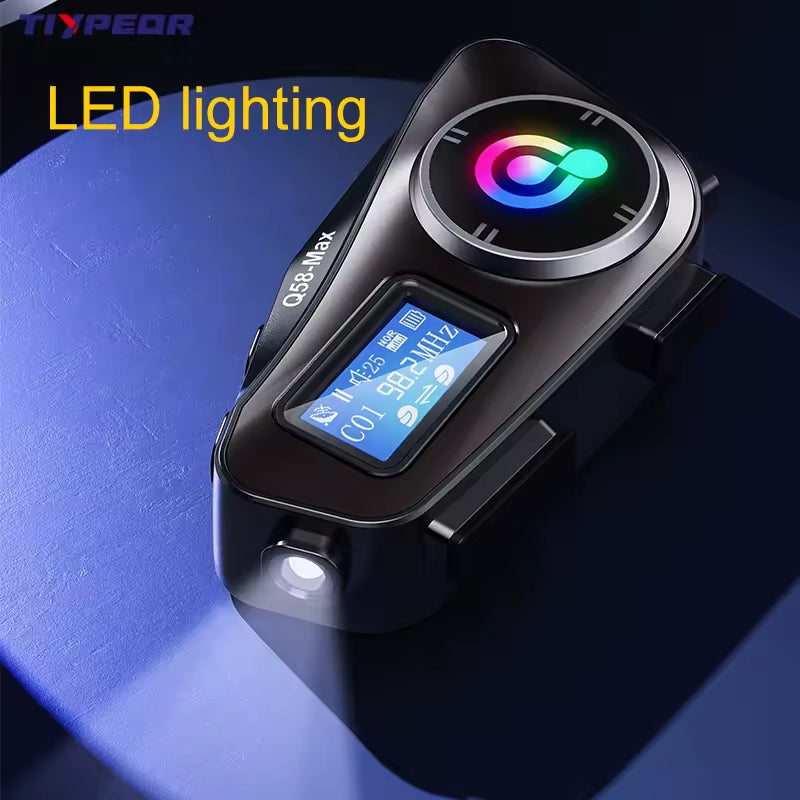 TIYPEOR Motorcycle Helmet BT Intercom LED Lighting