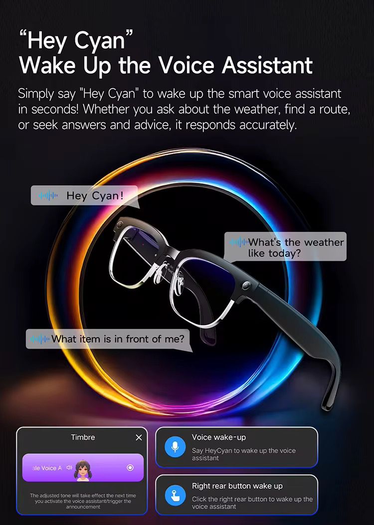 BDI Smart AI Camera Glasses W630