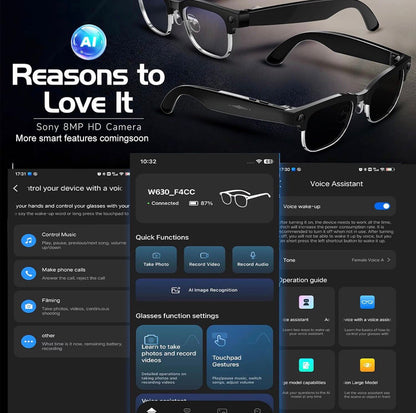 BDI Smart AI Camera Glasses W630