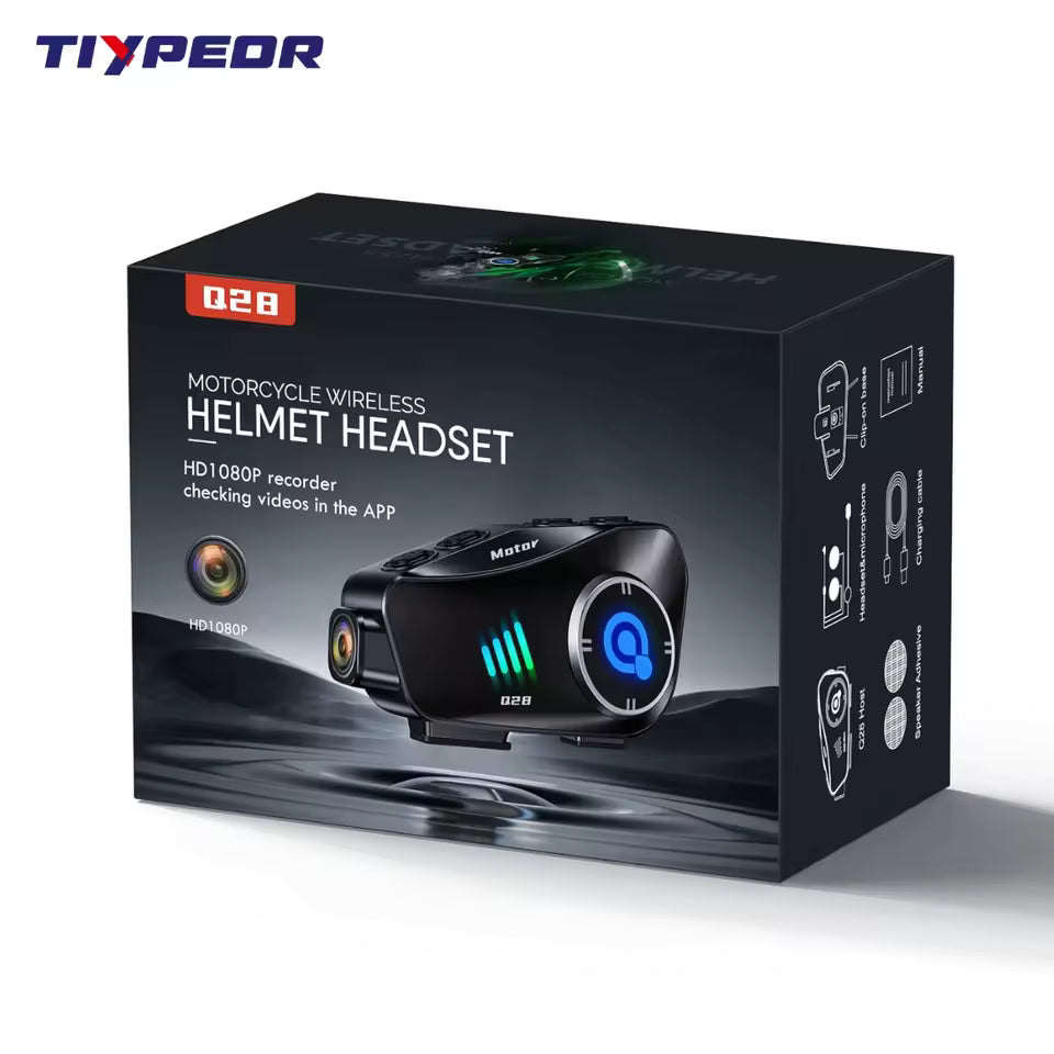 FM Radio Dashboard Camera Motorcycle Earphone